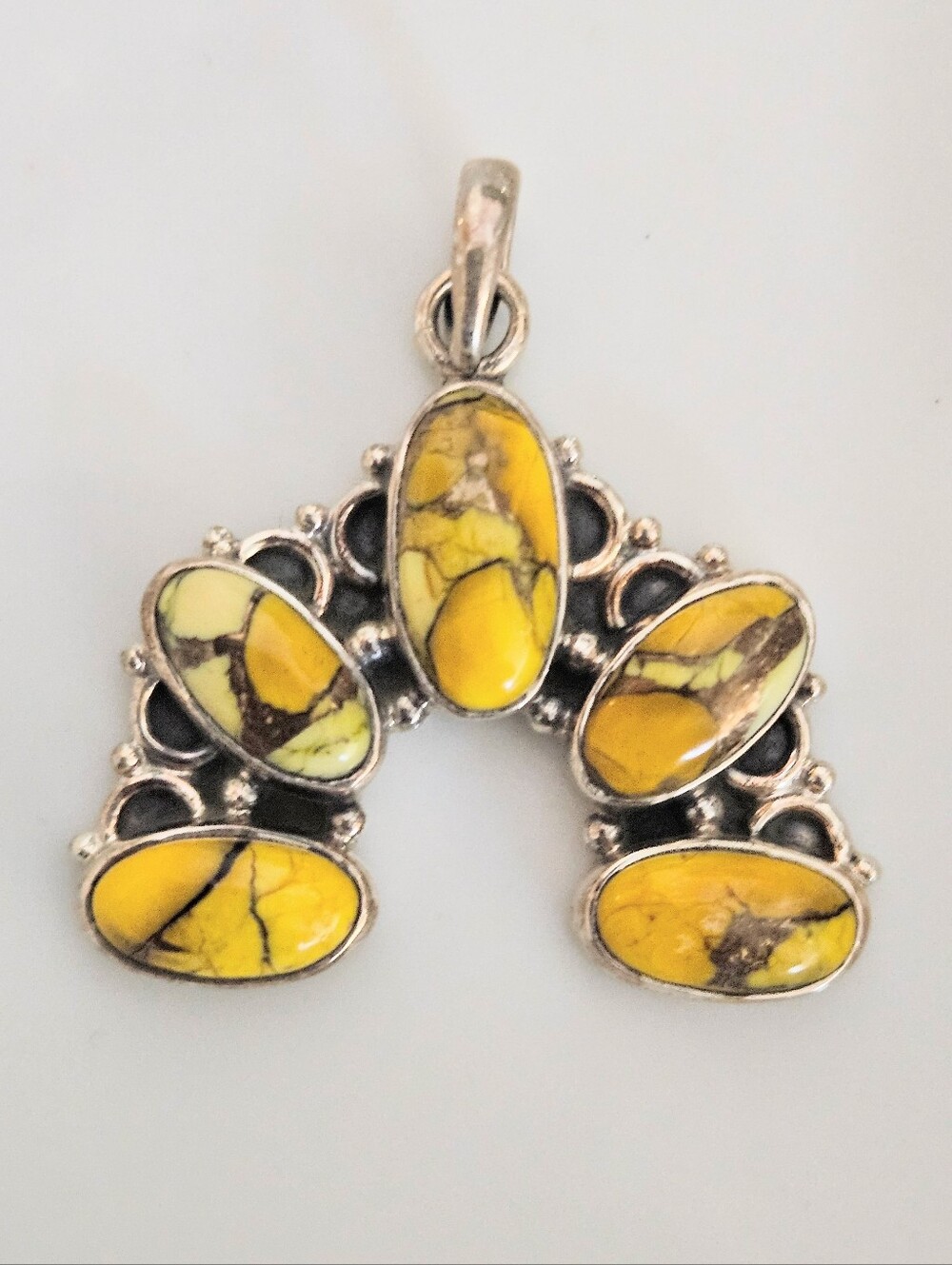 HONEY DAHLIA TURQUOISE NAJA PENDANT 925 STERLING SILVER